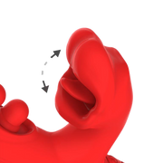 IY - Trixy - Driedubbele Kloppende Rabbit Vibrator met Likkende Tong - App Control - Rood-Erotiekvoordeel.nl