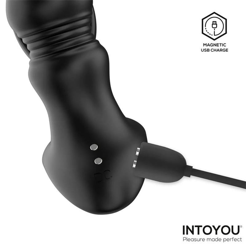 IY - Womp - Stoß- und Vibrations-Prostatamassager mit Fernbedienung - Schwarz-Laced-up.nl