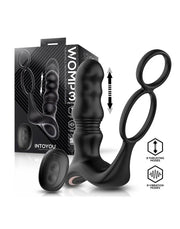 IY - Womp - Stoßender und vibrierender Prostatamassager mit Fernbedienung - Schwarz-Laced-up.nl