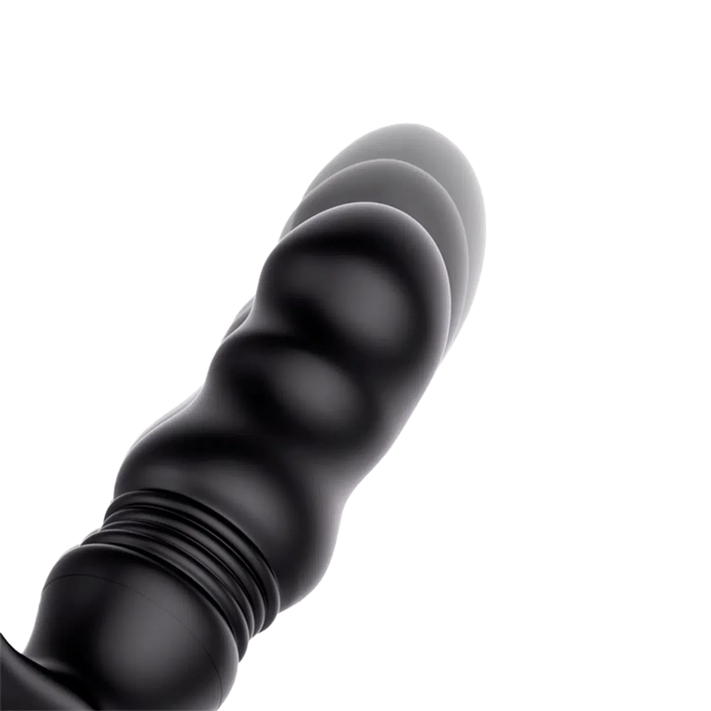 IY - Womp - Stoßender und vibrierender Prostatamassager mit Fernbedienung - Schwarz-Laced-up.nl