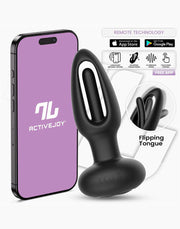 IY Zack - Anale plug met bewegende tong - Met App Control - Zwart-Erotiekvoordeel.nl