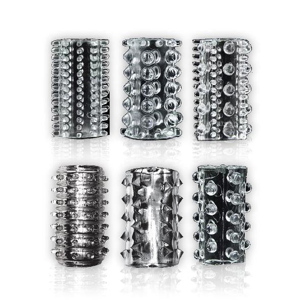 Icon - Crystallines - Penis Sleeves - 6 stuks - Transparant-Laced-up.nl