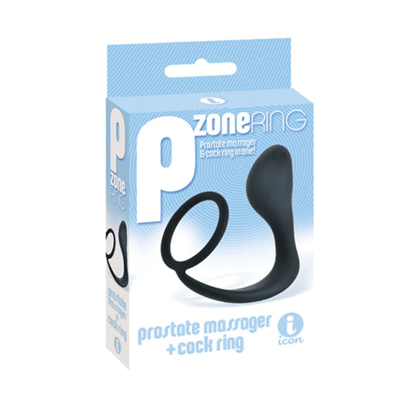 Icon - P-Zone - Prostaat Massager met Cockring - Zwart-Laced-up.nl
