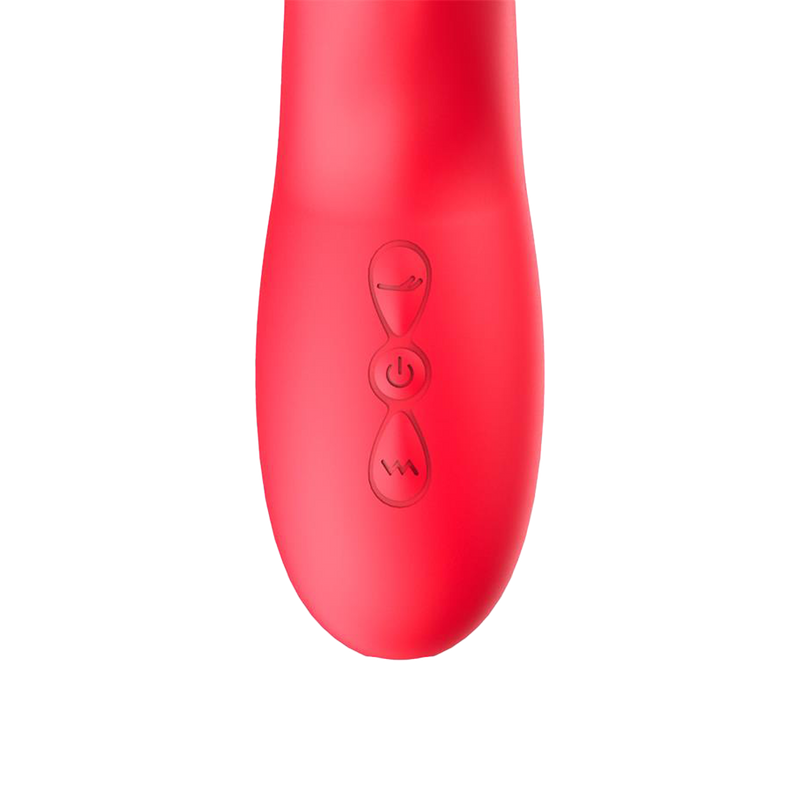 IY - Grant - Vibrator met bewegende tong en 360° likkend mondje - Rood-Erotiekvoordeel.nl