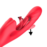 IY - Grant - Vibrator met bewegende tong en 360° likkend mondje - Rood-Erotiekvoordeel.nl