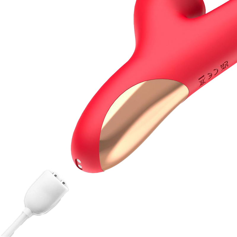 IY - Grant - Vibrator met bewegende tong en 360° likkend mondje - Rood-Erotiekvoordeel.nl
