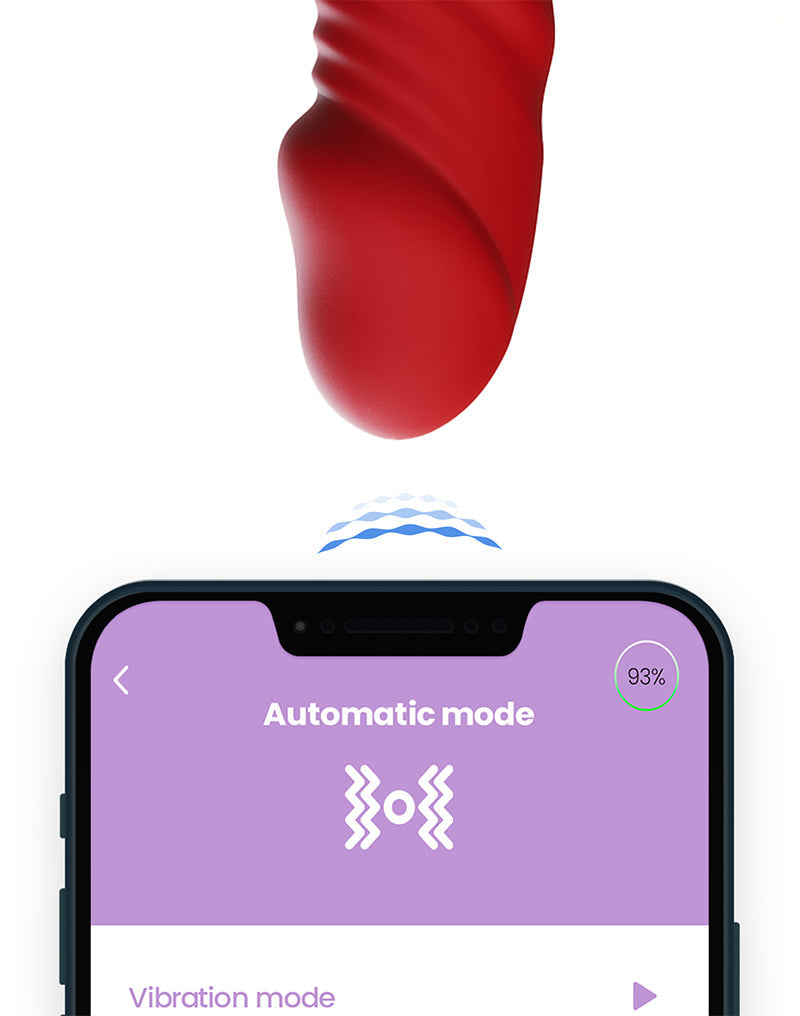 IY - Ascen - Rabbit Vibrator - Stotende en Oscillerende Rabbit Vibrator met App Control - Rood-Erotiekvoordeel.nl