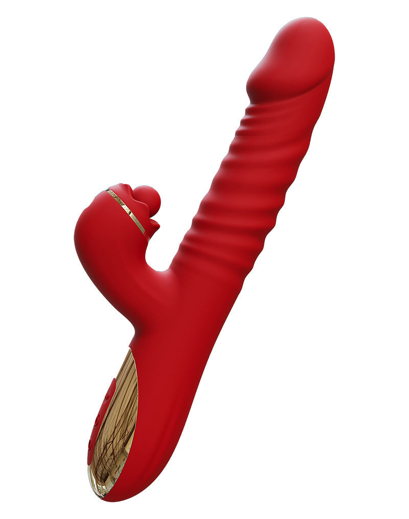 IY - Ascen - Rabbit Vibrator - Stotende en Oscillerende Rabbit Vibrator met App Control - Rood-Erotiekvoordeel.nl