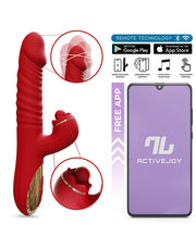 IY - Ascen - Rabbit Vibrator - Stotende en Oscillerende Rabbit Vibrator met App Control - Rood-Erotiekvoordeel.nl