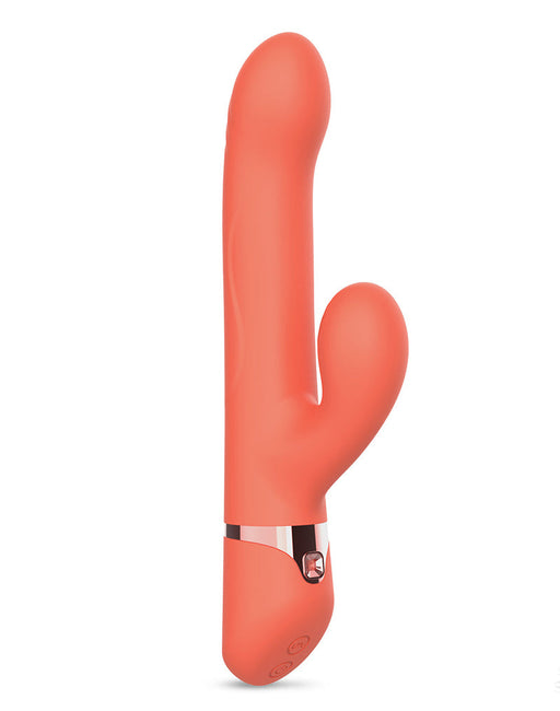 IY - Mindy - Tapping Rabbit Vibrator met Klop-functie en App - Koraal Oranje-Erotiekvoordeel.nl