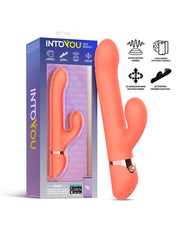 IY - Mindy - Tapping Rabbit Vibrator met Klop-functie en App - Koraal Oranje-Erotiekvoordeel.nl