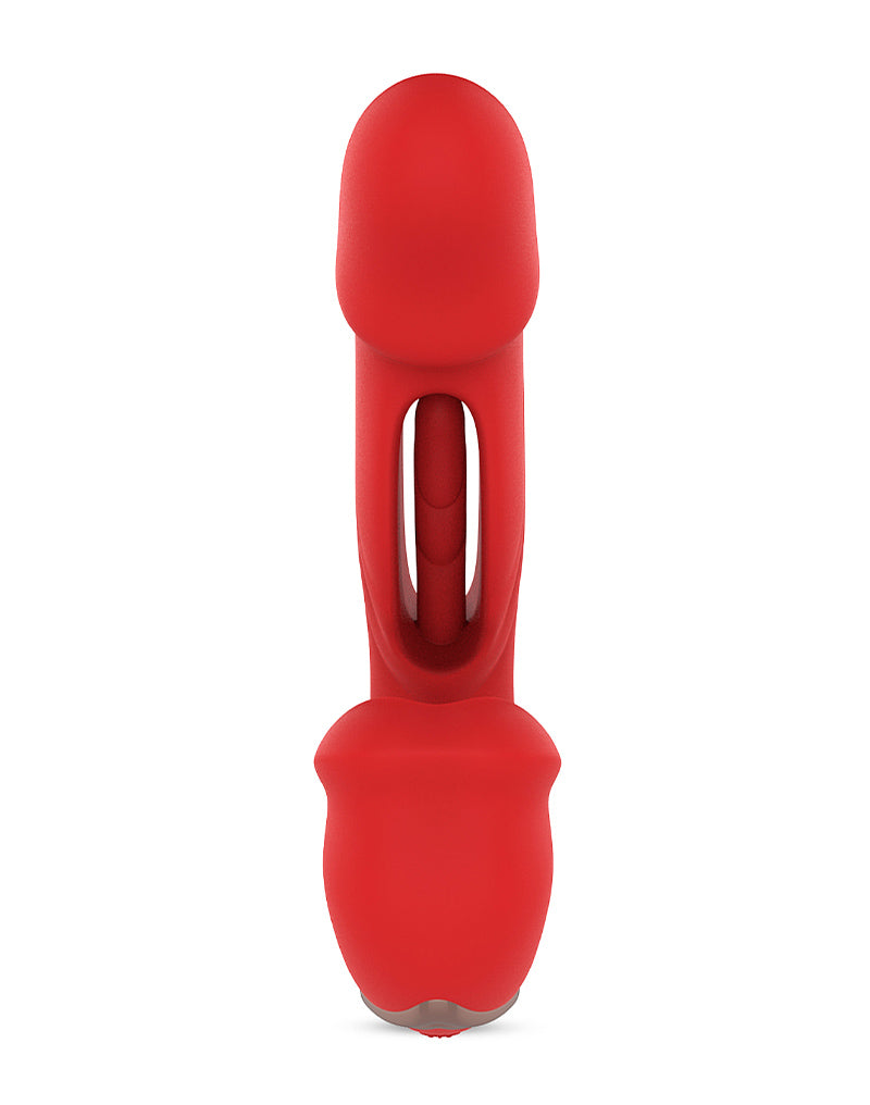 IY - Mouty - Bitting & Flipping Rabbit Vibrator met App - Rood-Erotiekvoordeel.nl