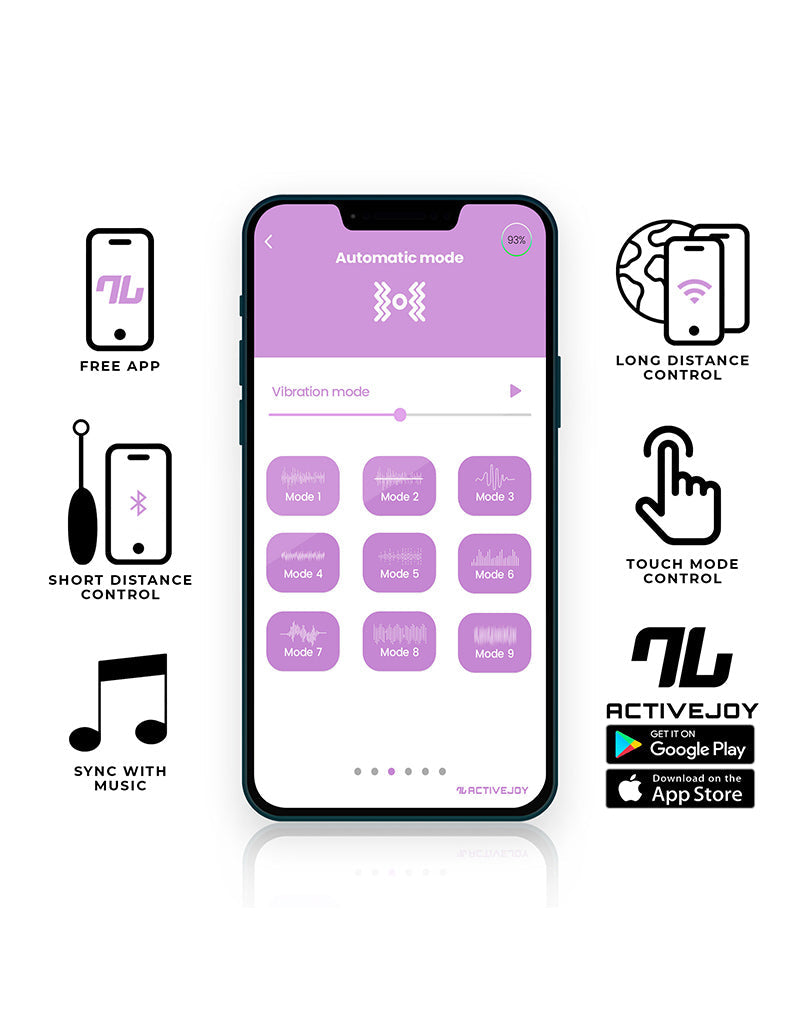 Intoyou - Vibrerend Eitje met App Control - Blauw/Roze-Erotiekvoordeel.nl