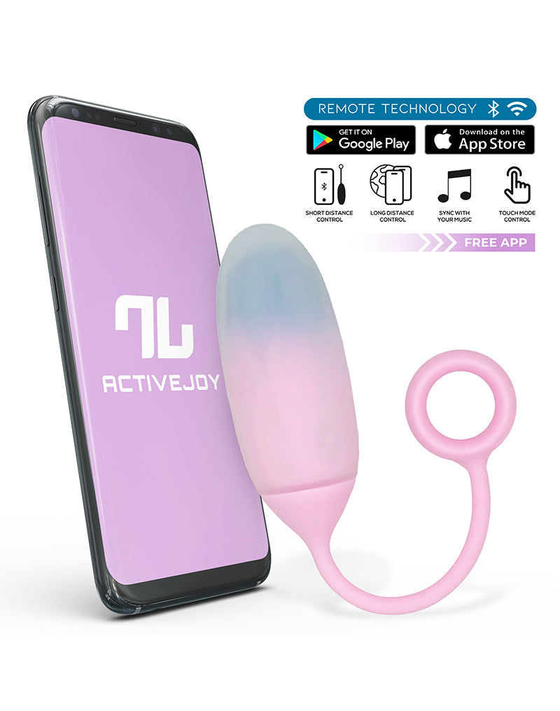 Intoyou - Vibrerend Eitje met App Control - Roze/Blauw-Erotiekvoordeel.nl