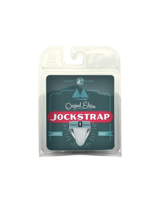 MM - Jockstrap - Heren String - Tailleband 2 inch - Wit/Grijs-Erotiekvoordeel.nl