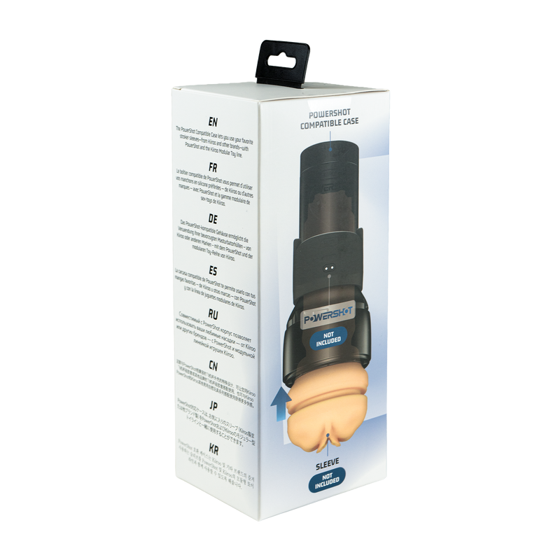 Kiiroo - PowerShot Compatible Stroker Case - Zwart-Erotiekvoordeel.nl