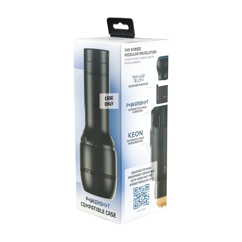 Kiiroo - PowerShot Compatible Stroker Case - Zwart-Erotiekvoordeel.nl