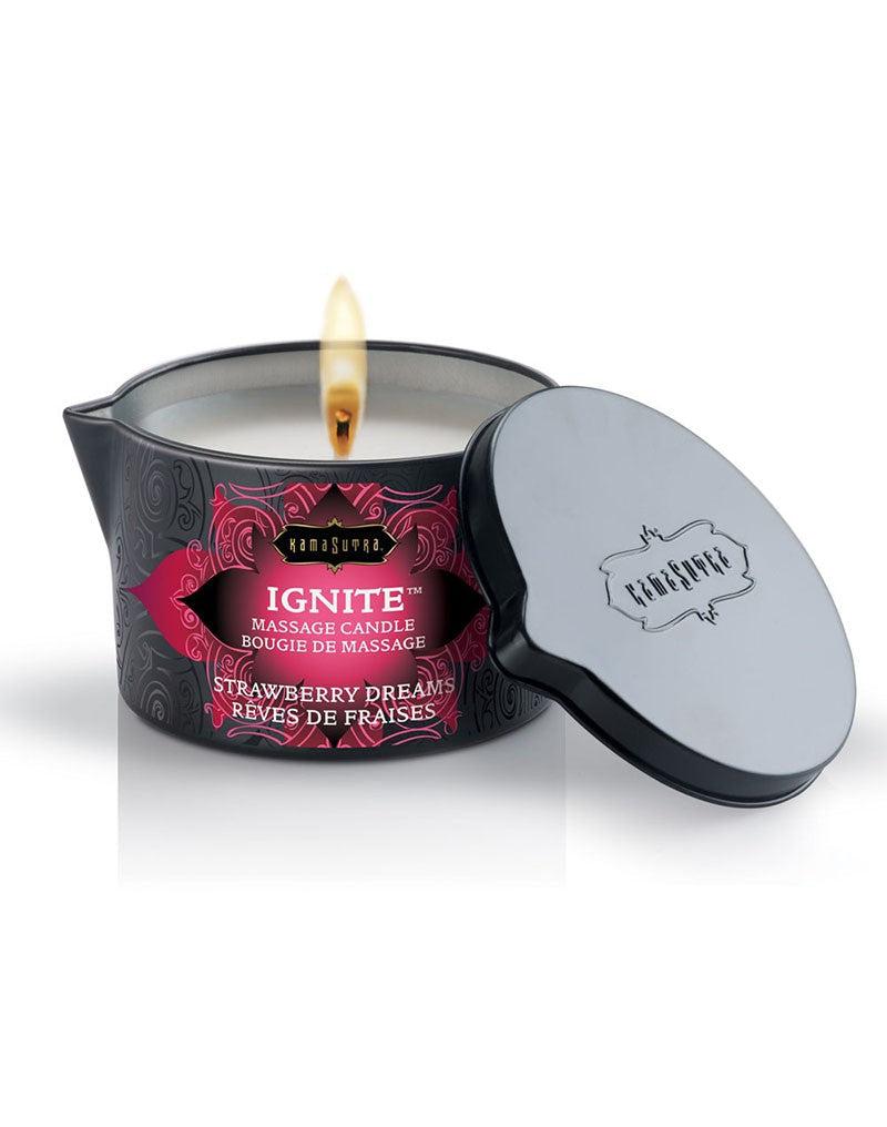Kamasutra - Massagekaars StrawBerry Dreams-Laced-up.nl