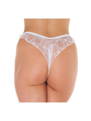 Amorable - Kanten Brasilian String Met Open Kruis - Wit-Laced-up.nl