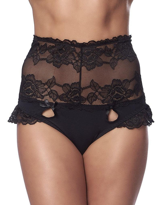 Amorable - Kanten Slip Met Hoge Taille En Rijglint-Laced-up.nl