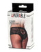 Amorable - Kanten Slip Met Open Achterkant En rijglint - Zwart-Laced-up.nl
