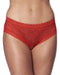 Amorable - Kanten Slip Met Open Achterkant En Strikjes - Rood-Laced-up.nl