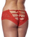 Amorable - Kanten Slip Met Open Achterkant En Strikjes - Rood-Laced-up.nl