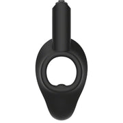 Kink by Doc Johnson - Cock Jock - Vibrerende Siliconen Cockring - Diameter 38 mm - Zwart-Erotiekvoordeel.nl
