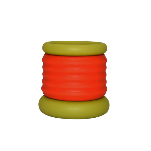 Kiotos - 2 in 1 Siliconen Cockring & Ball Stretcher - Extra Hoog - Rood/Groen-Erotiekvoordeel.nl