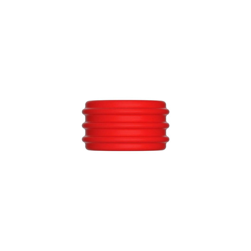 Kiotos - 2 in 1 Siliconen Cockring & Ball Stretcher - Rood/Zwart-Erotiekvoordeel.nl