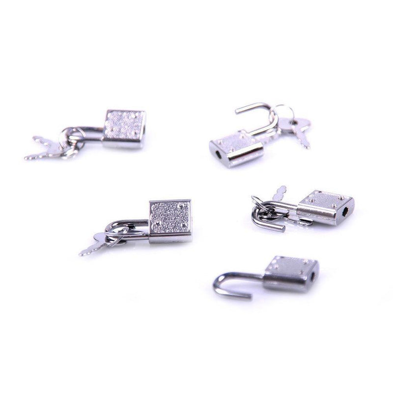 Kiotos - 5 Padlocks - Includes Keys - For Bondage and BDSM - Silver - Laced-up.nl