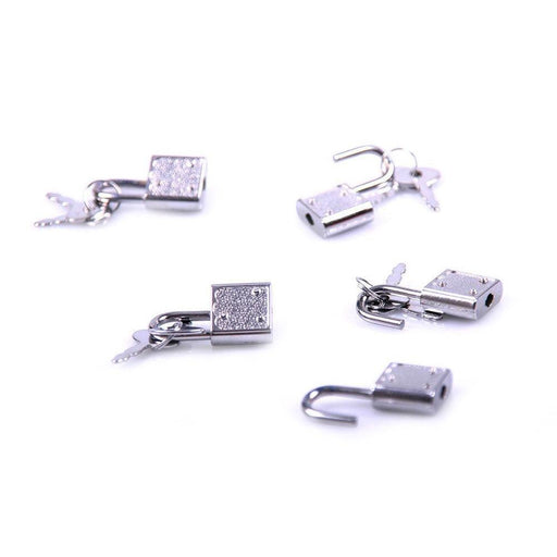 Kiotos - 5 Hangslotjes - Inclusief Sleutels - Voor Bondage en BDSM - Zilver-Erotiekvoordeel.nl