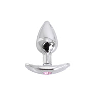 Kiotos - Aluminium Buttplug Met Handvat En Sierkristal - Roze-Erotiekvoordeel.nl