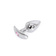 Kiotos - Aluminium Buttplug Met Handvat En Sierkristal - Roze-Erotiekvoordeel.nl