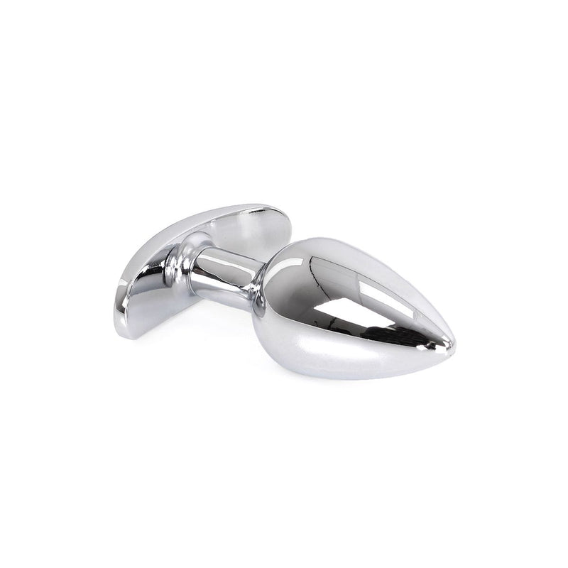 Kiotos - Aluminium buttplug Met Handvat En Sierkristal - Transparant-Erotiekvoordeel.nl