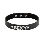 Kiotos BDSM - Collar met Strass Steentjes - SEXY - Zwart-Erotiekvoordeel.nl