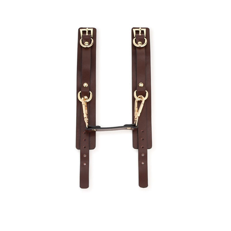 Kiotos - BDSM Fancy 9 Item Kit - Luxe Draagtas met 9 Verschillende BDSM Artikelen - Bruin-Erotiekvoordeel.nl