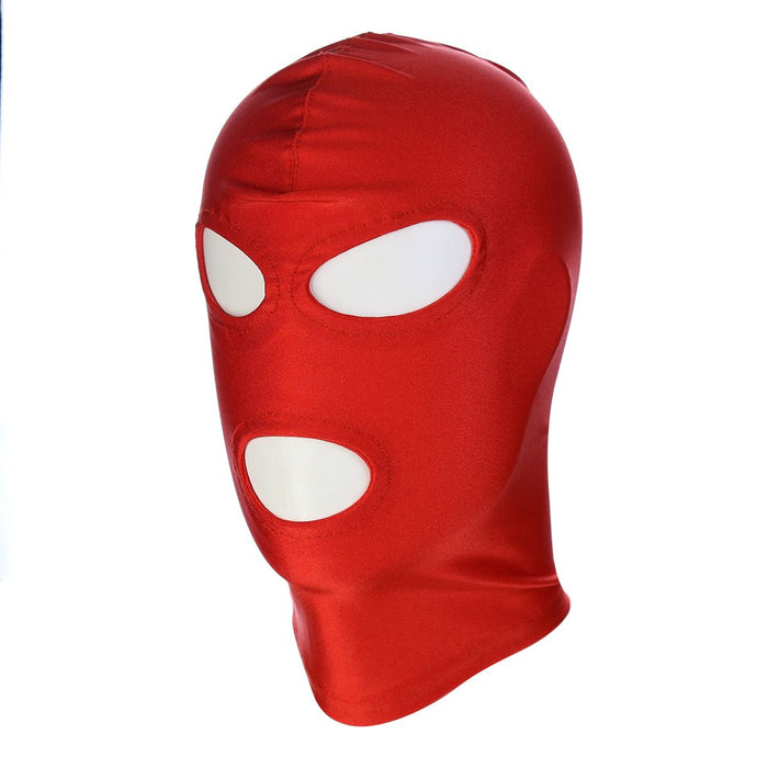 Kiotos - BDSM Hood Classic Met 3 Gaten - Rood-Laced-up.nl