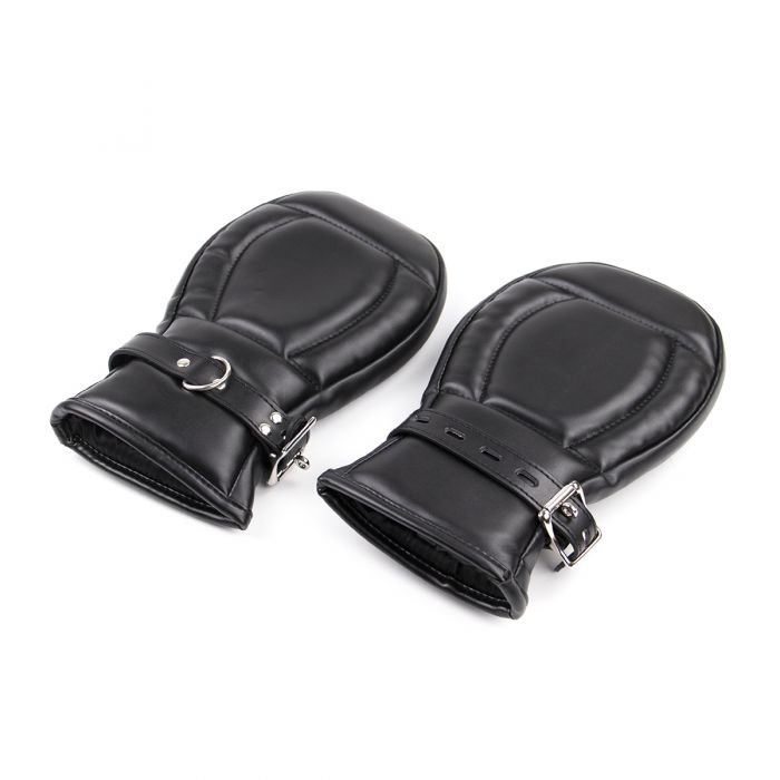 Kiotos - BDSM-Lederhandschuhe für Bondage - Schwarz - Laced-up.nl
