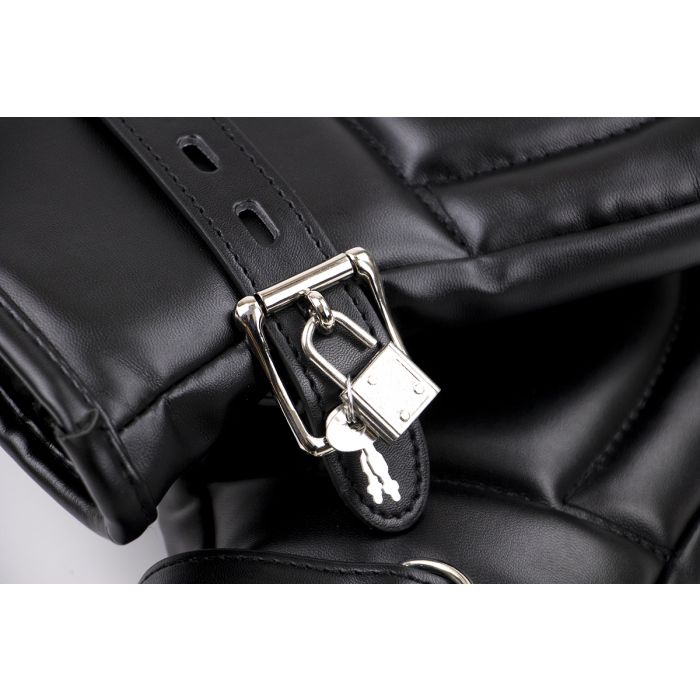 Kiotos - BDSM-Lederhandschuhe für Bondage - Schwarz - Laced-up.nl