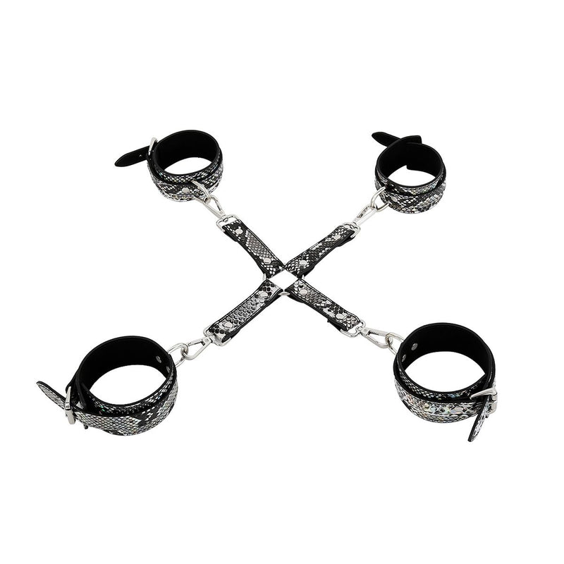 Kiotos - BDSM Set Met Slangenprint - Neon Zilver-Laced-up.nl