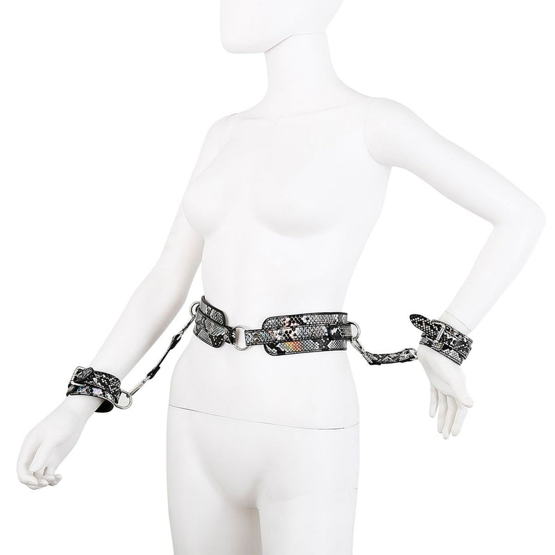 Kiotos - BDSM Set Met Slangenprint - Neon Zilver-Laced-up.nl