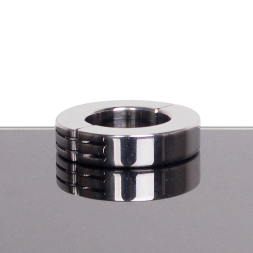 Kiotos - Ballstretcher RVS Met Groeven Scharnierend 14 mm Hoog Ø 35 mm-Erotiekvoordeel.nl