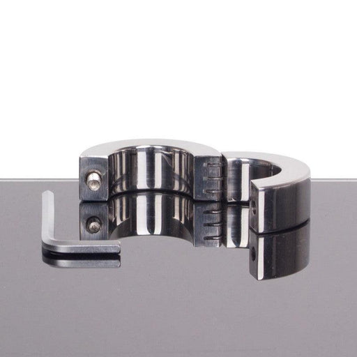 Kiotos - Ballstretcher de acero inoxidable con ranuras, con bisagra, 20 mm de alto Ø 35 mm-Erotiekvoordeel.nl