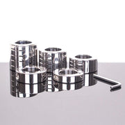 Kiotos - Ballstretcher RVS Met Groeven Scharnierend 56 mm Hoog Ø 35 mm-Erotiekvoordeel.nl