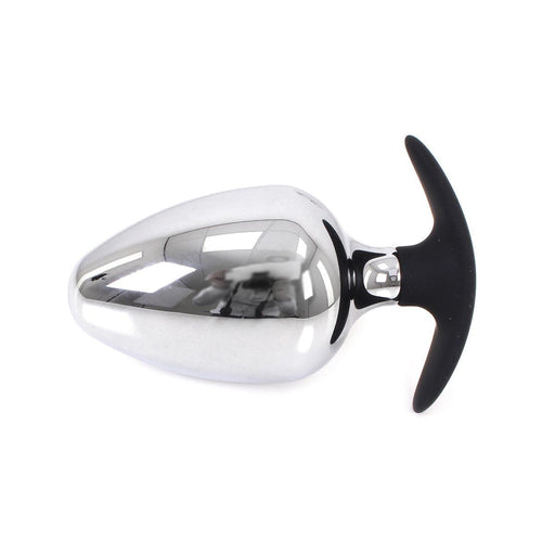 Kiotos - Big Ass RVS Buttplug S 70 mm x 12 cm Met Siliconen voet/handvat-Erotiekvoordeel.nl