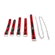 Kiotos - Budget Bondageset Met collar, hand- En voetboeien - Rood/Zwart-Erotiekvoordeel.nl