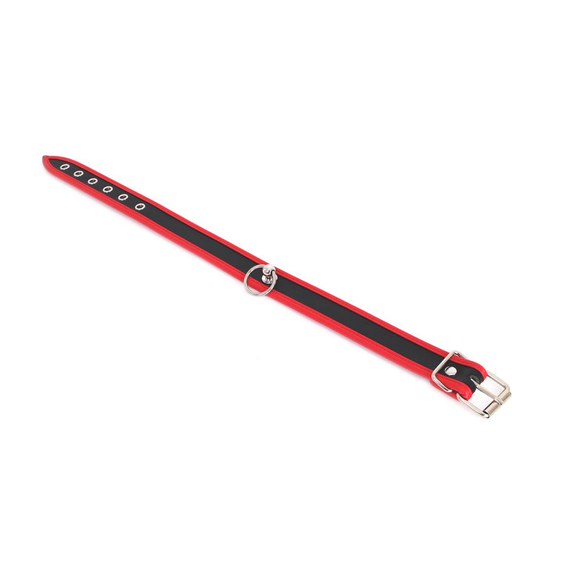 Kiotos - Budget Collar - PU Leather - Red/Black - Laced-up.nl