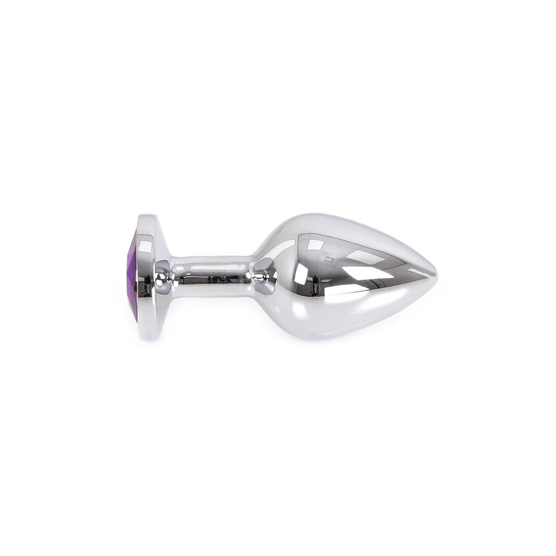 Kiotos - Buttplug Aluminium - Lichtgewicht - Paarse Siersteen-Erotiekvoordeel.nl