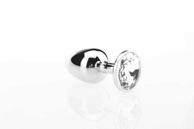 Kiotos - Buttplug Aluminium Met Transparant Kristal-Erotiekvoordeel.nl